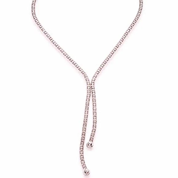 Crystal Lariat Y Necklace by Allen Schwartz